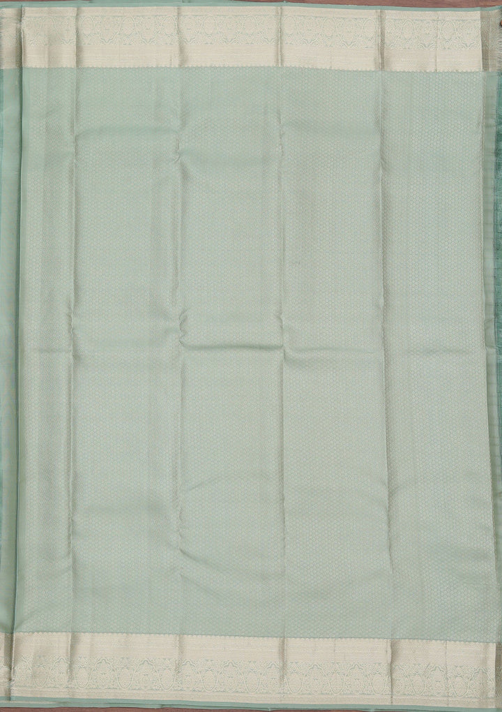 Pista Green Zariwork Pure Silk Saree-koskii