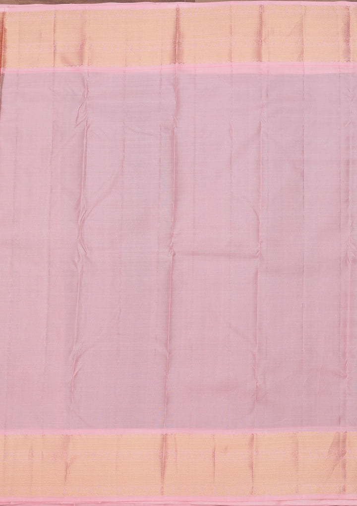 Bottle Green Zariwork Pure Silk Saree-koskii