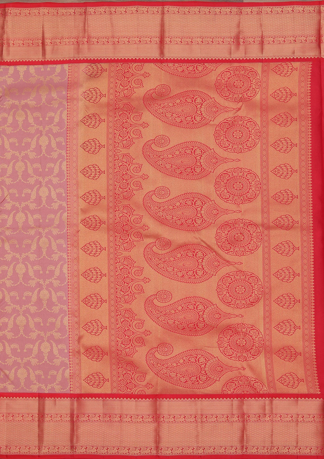 Dark Lavender Zariwork Pure Silk Saree