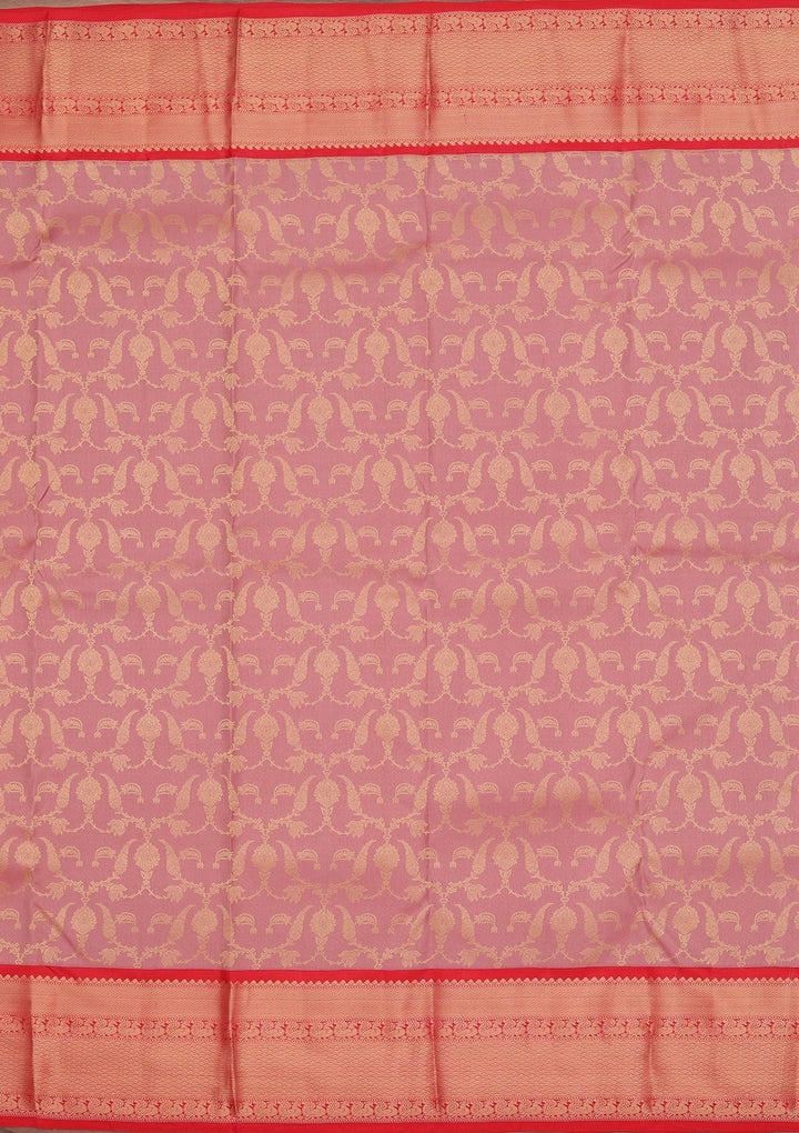 Dark Lavender Zariwork Pure Silk Saree