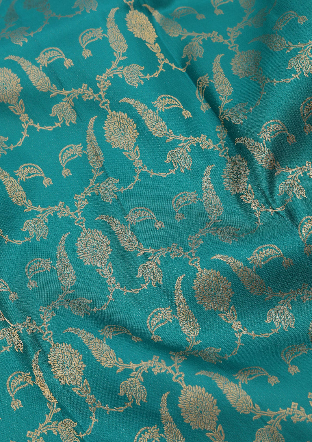 Peacock Green Zariwork Pure Silk Saree