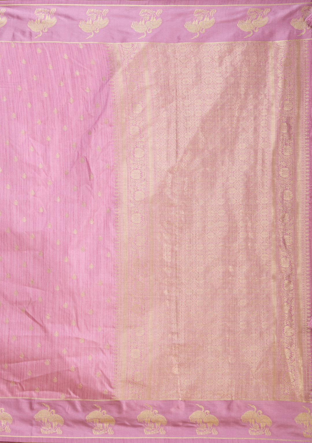 Lavender Zariwork (Gold) Silk Saree