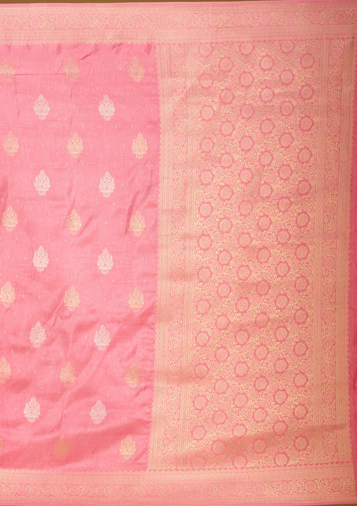 Pink Zariwork (Gold) Silk Silk_Saree