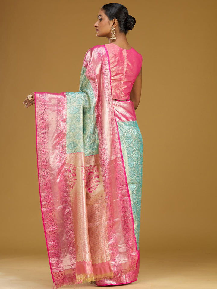 Mehendi Zariwork (Gold) Silk Silk Saree