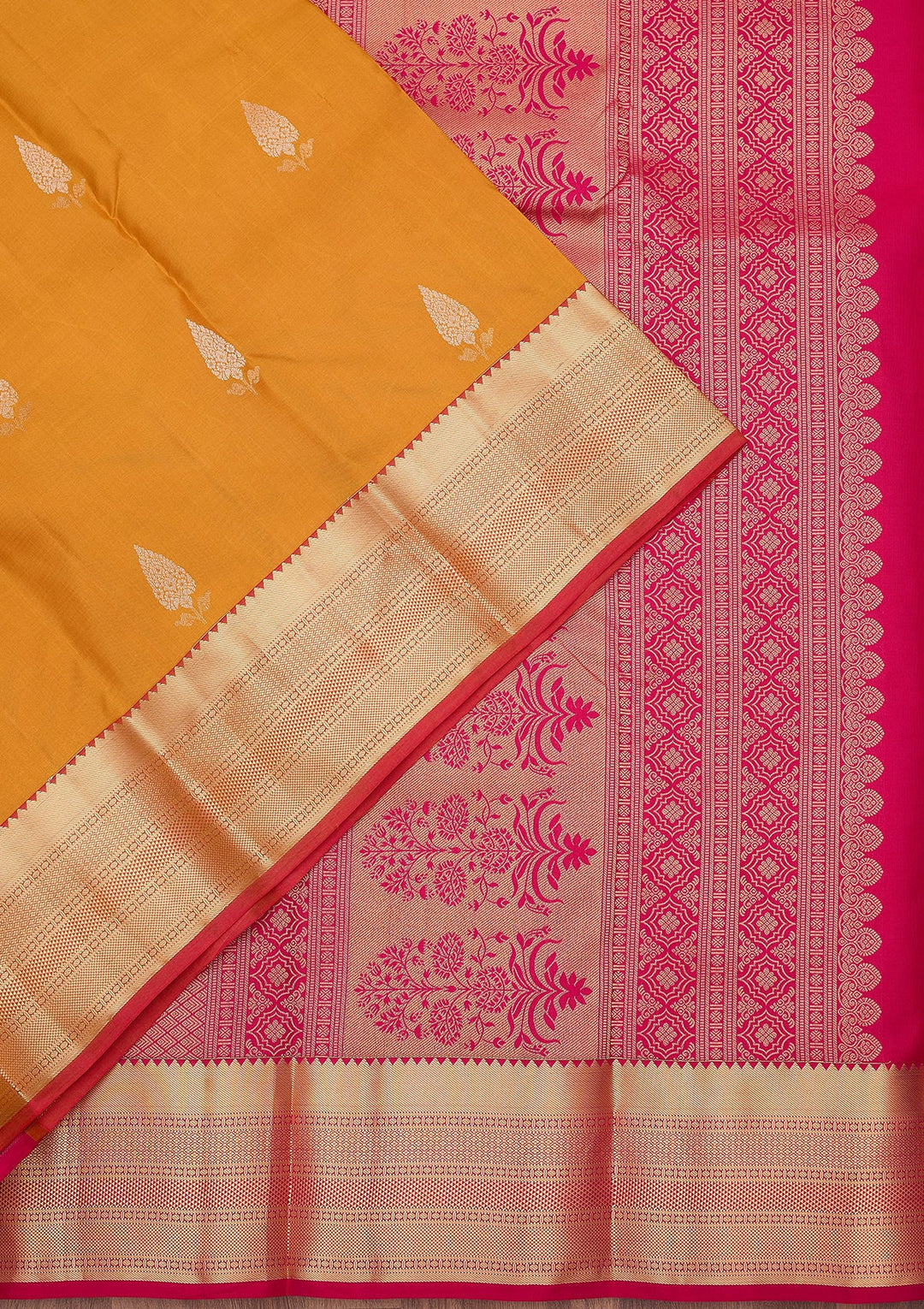 Mustard Zariwork (Gold) Pure Silk Silk_Saree
