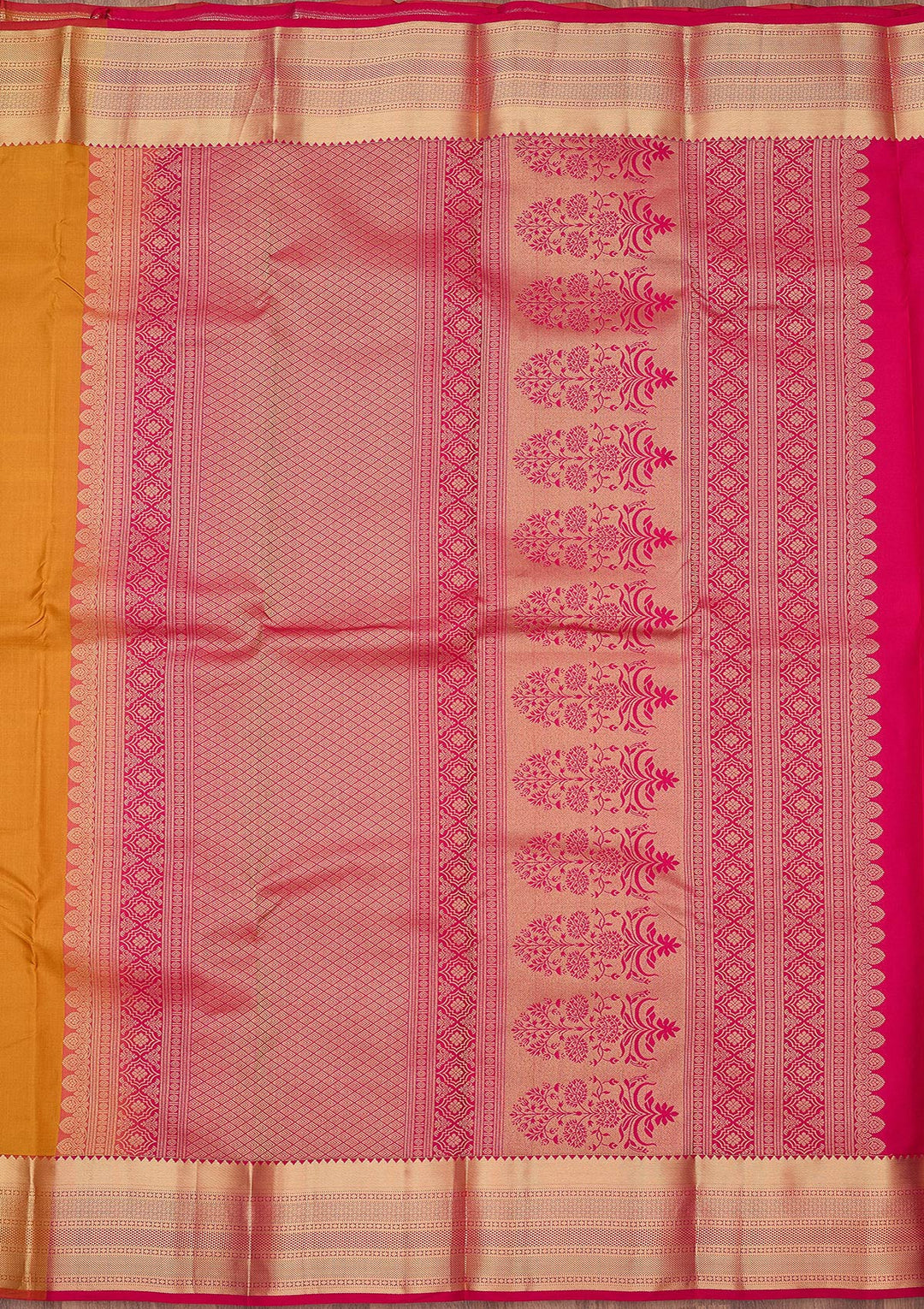 Mustard Zariwork (Gold) Pure Silk Silk_Saree