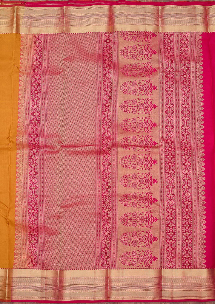 Mustard Zariwork (Gold) Pure Silk Silk_Saree