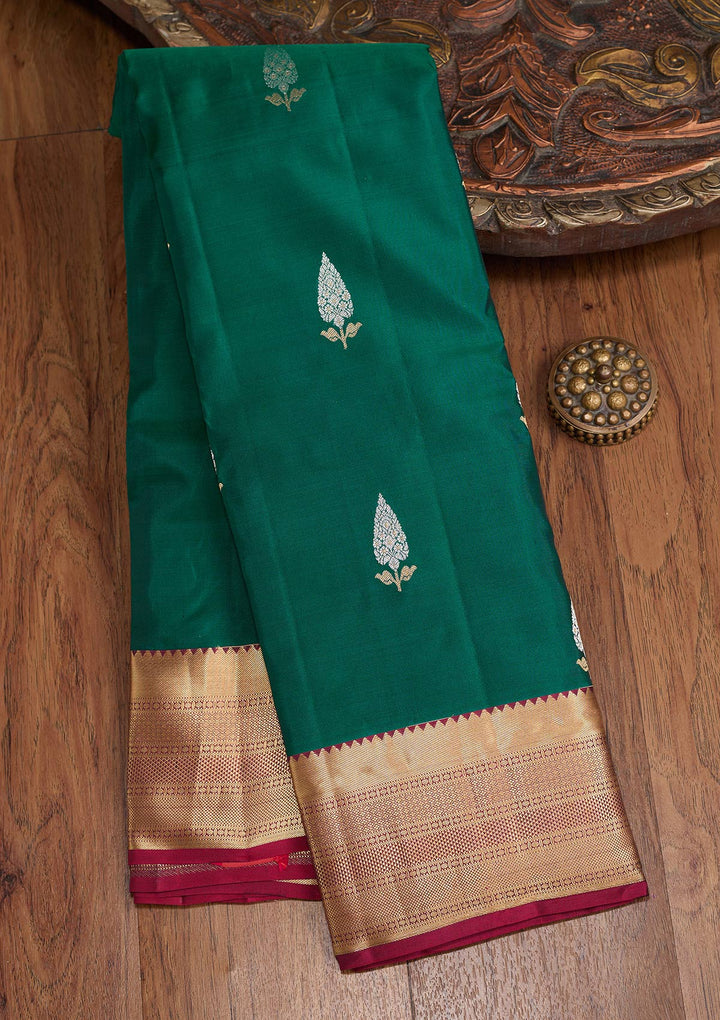 Rama Green Zariwork (Gold) Pure Silk Silk_Saree