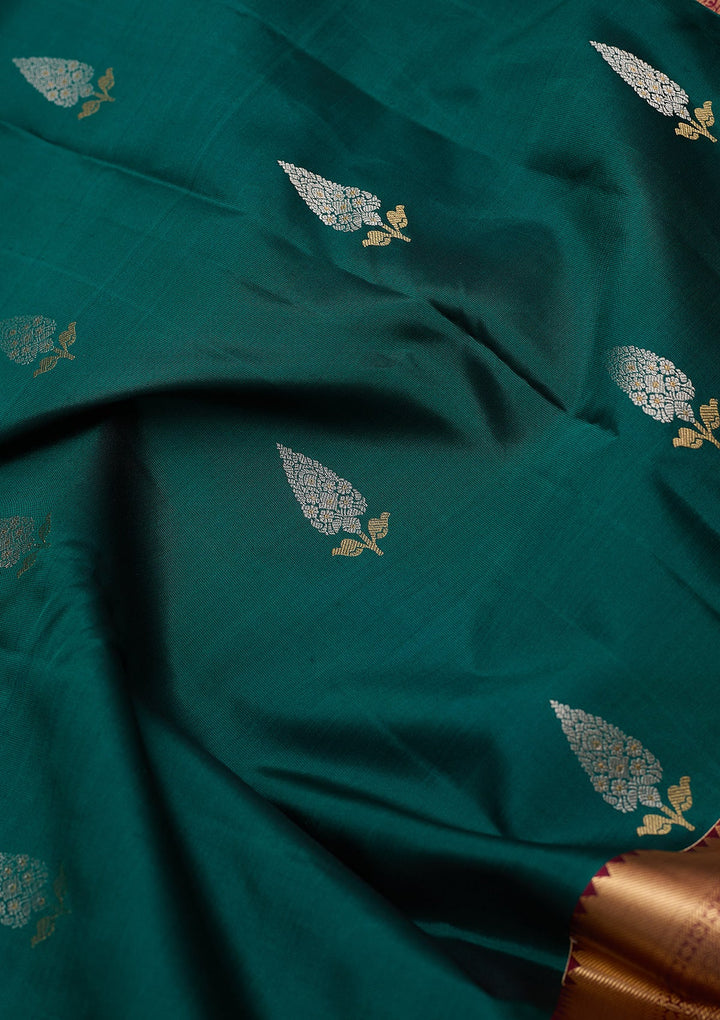 Rama Green Zariwork (Gold) Pure Silk Silk_Saree