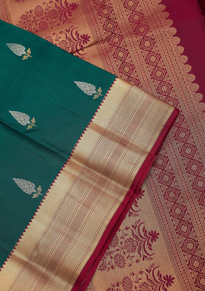 Rama Green Zariwork (Gold) Pure Silk Silk_Saree