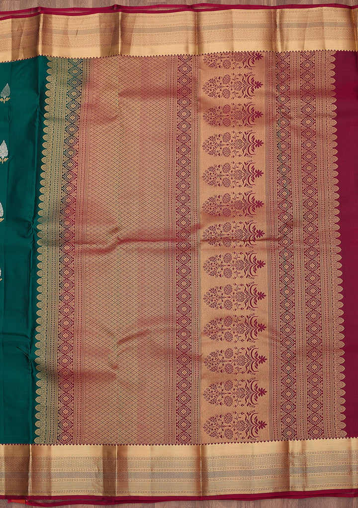 Rama Green Zariwork (Gold) Pure Silk Silk_Saree