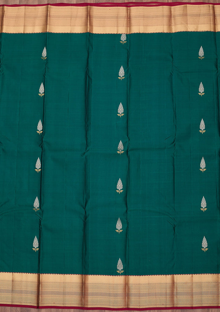 Rama Green Zariwork (Gold) Pure Silk Silk_Saree