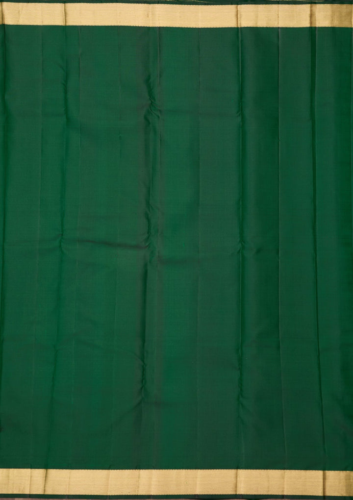 Bottle Green Zariwork (Gold) Silk Silk_Saree