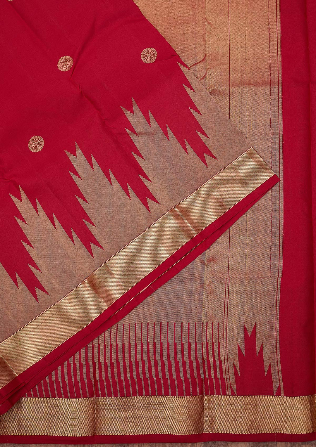 Red Zariwork (Gold) Silk Silk_Saree