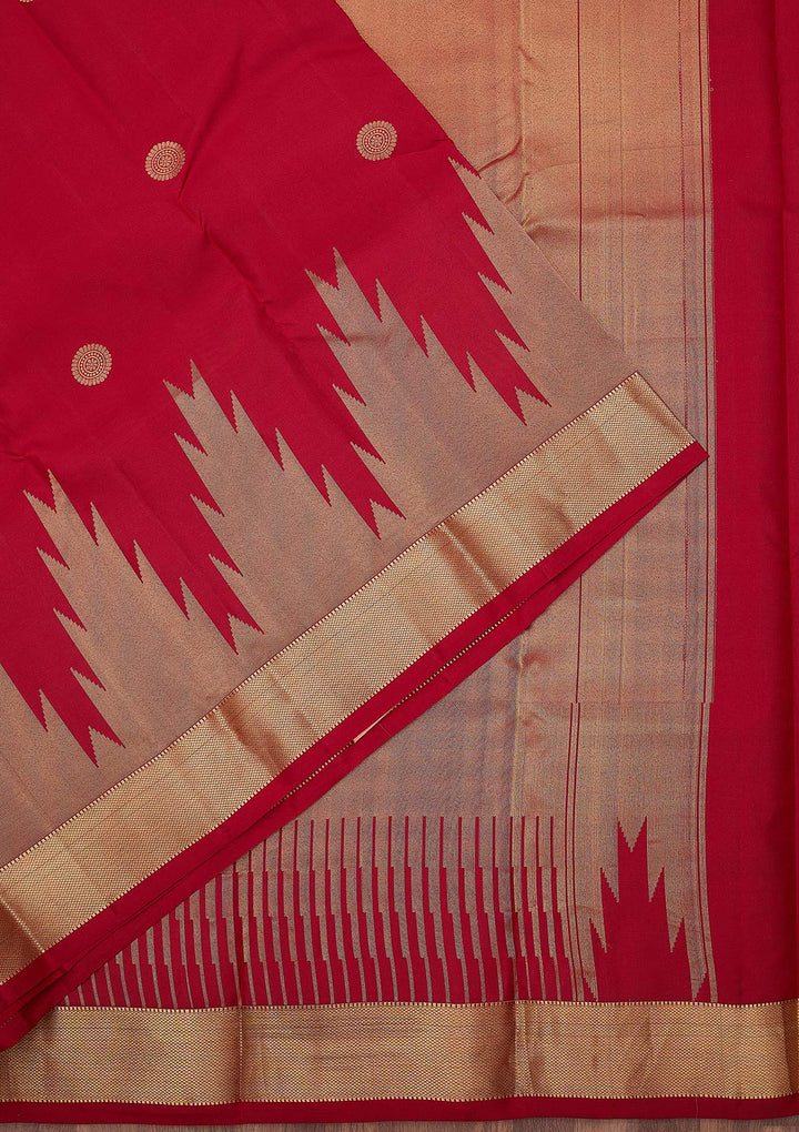 Red Zariwork (Gold) Silk Silk_Saree