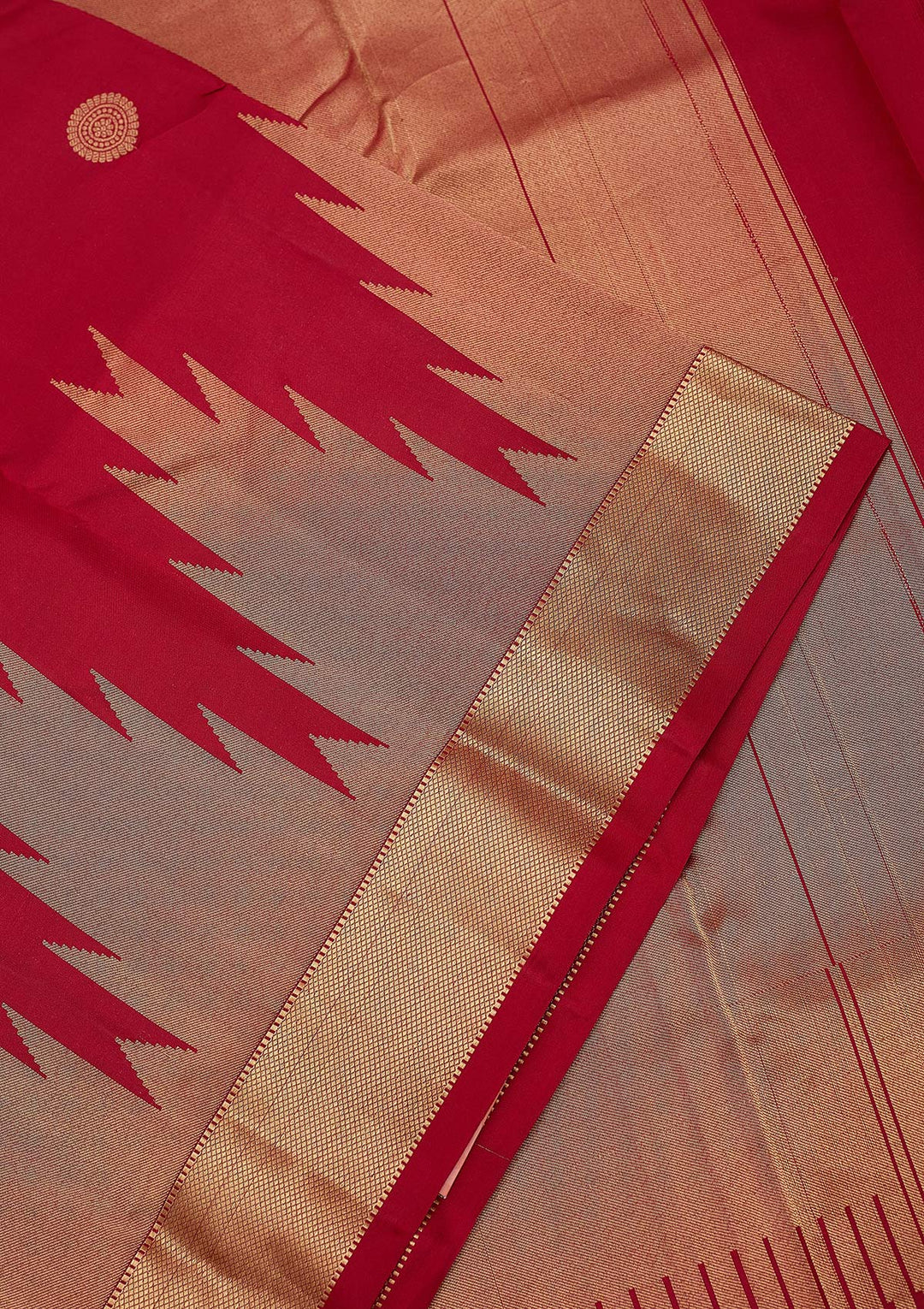 Red Zariwork (Gold) Silk Silk_Saree