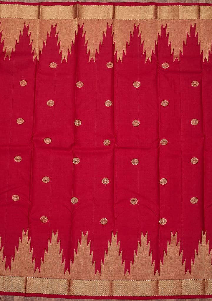 Red Zariwork (Gold) Silk Silk_Saree