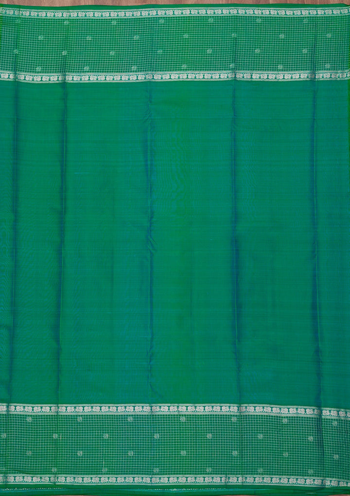 Peacock Blue Zariwork (Gold) Pure Silk Silk_Saree