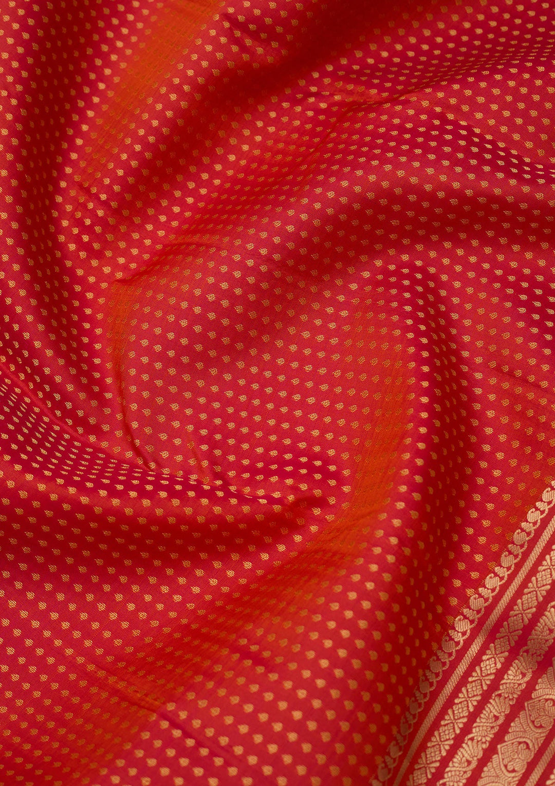 Orange Zariwork (Gold) Pure Silk Silk_Saree