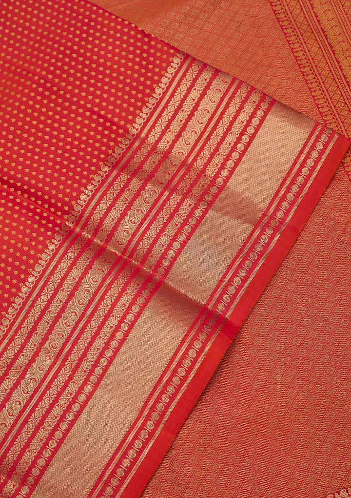 Orange Zariwork (Gold) Pure Silk Silk_Saree