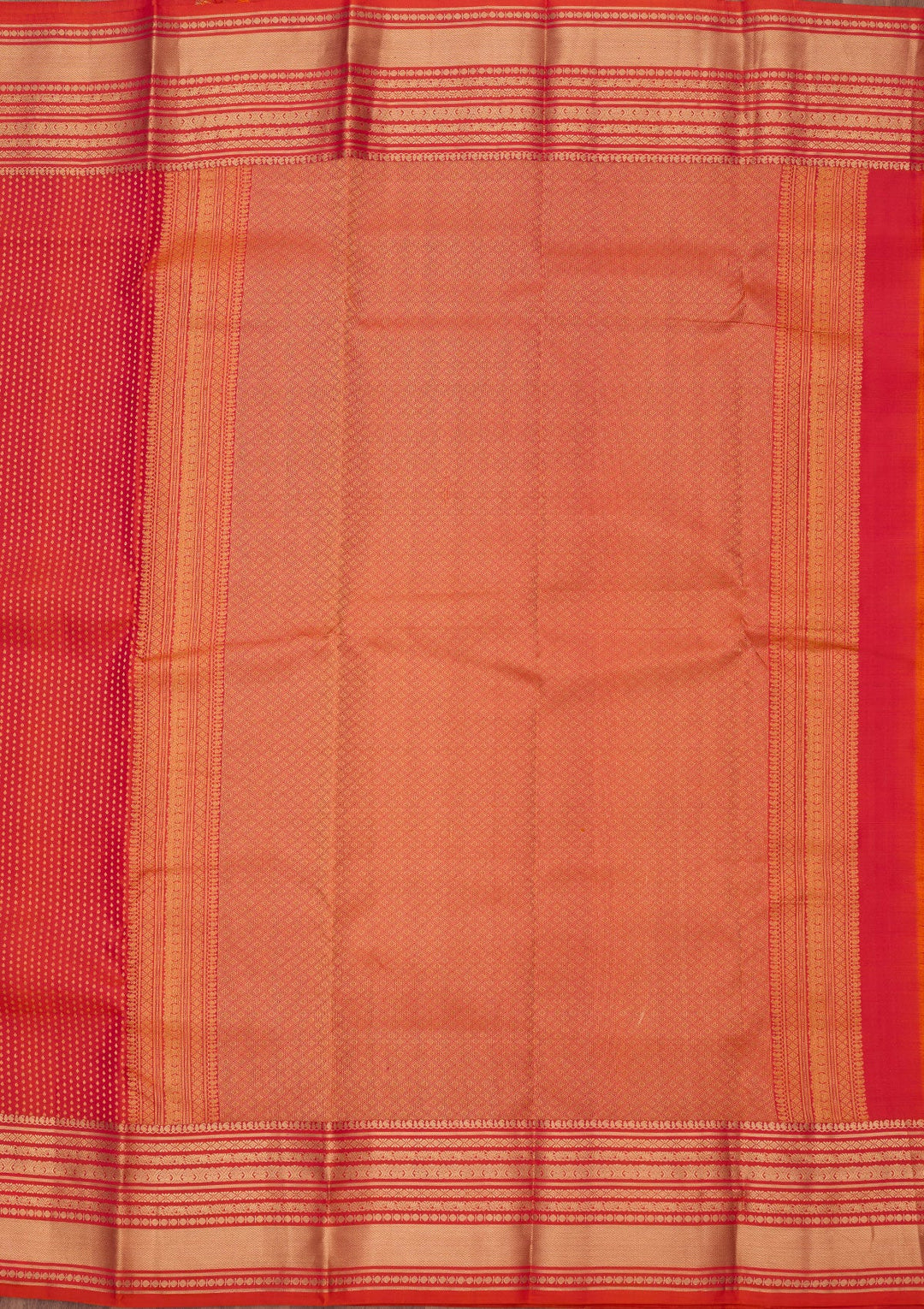 Orange Zariwork (Gold) Pure Silk Silk_Saree