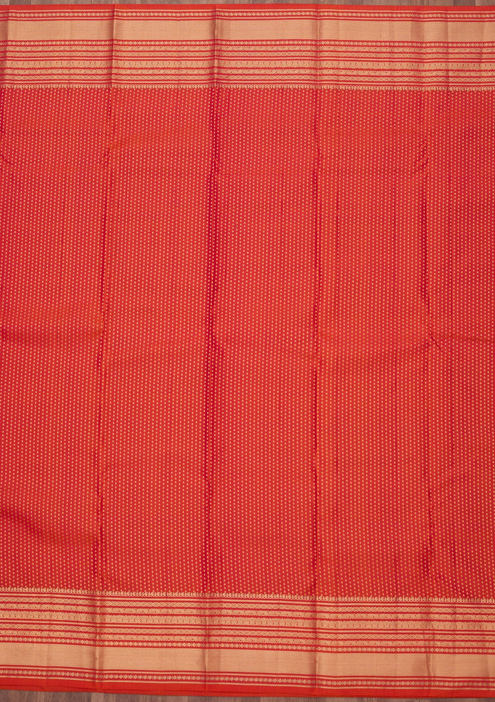 Orange Zariwork (Gold) Pure Silk Silk_Saree