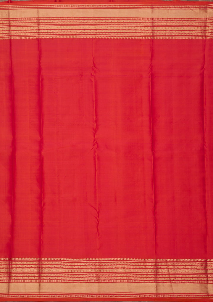 Orange Zariwork (Gold) Pure Silk Silk_Saree