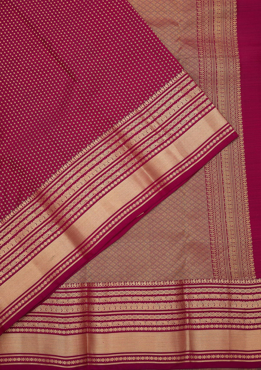 Wine Zariwork (Gold) Pure Silk Silk_Saree