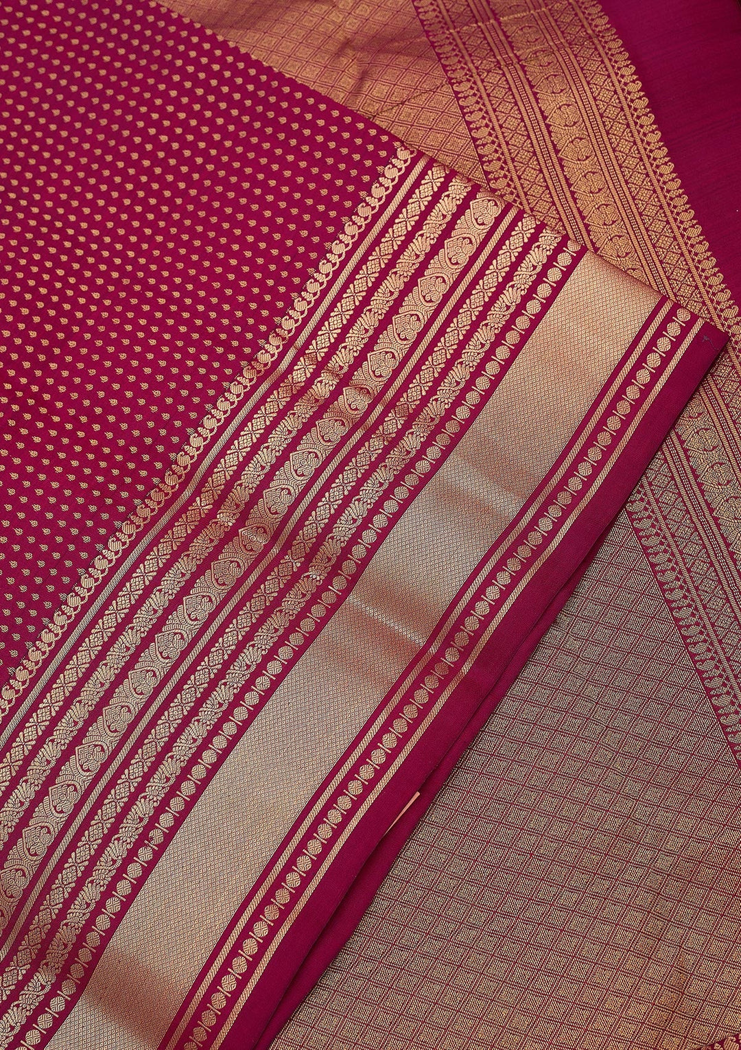Wine Zariwork (Gold) Pure Silk Silk_Saree