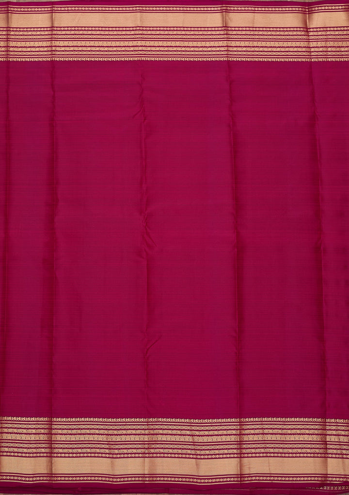 Wine Zariwork (Gold) Pure Silk Silk_Saree