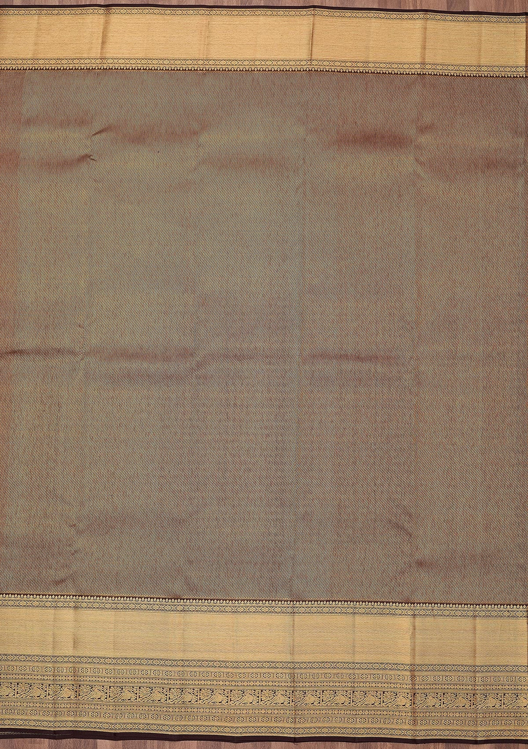 Brown Zariwork (Gold) Pure Silk Silk_Saree