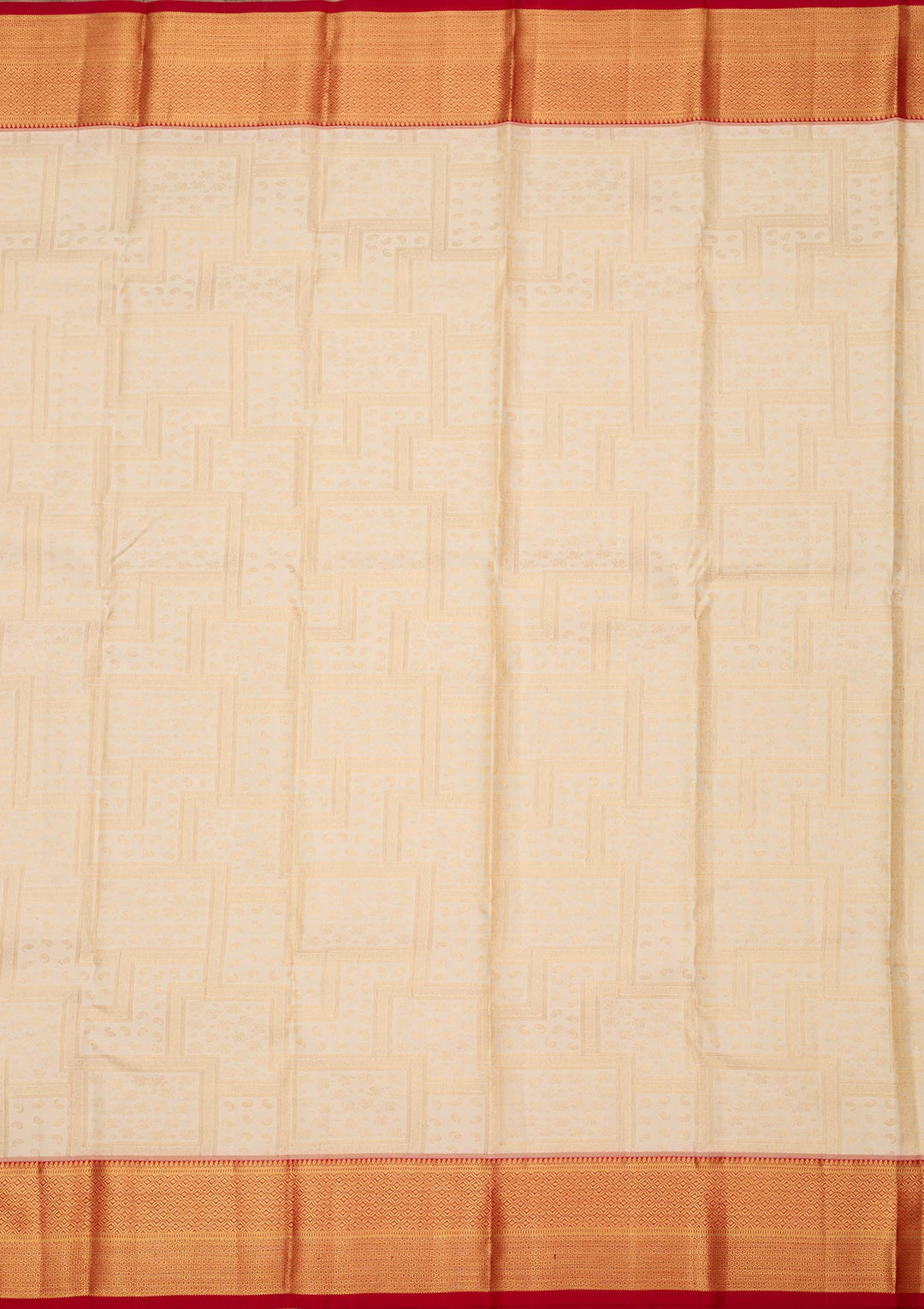 Off White Zariwork (Gold) Pure Silk Silk_Saree