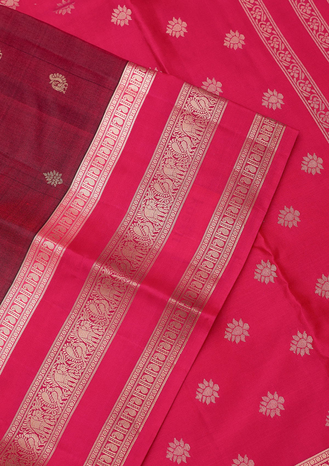 Brown Zariwork (Gold) Pure Silk Silk_Saree