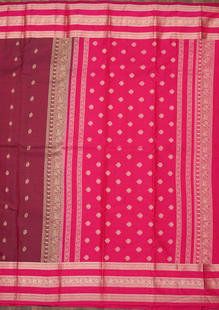 Brown Zariwork (Gold) Pure Silk Silk_Saree