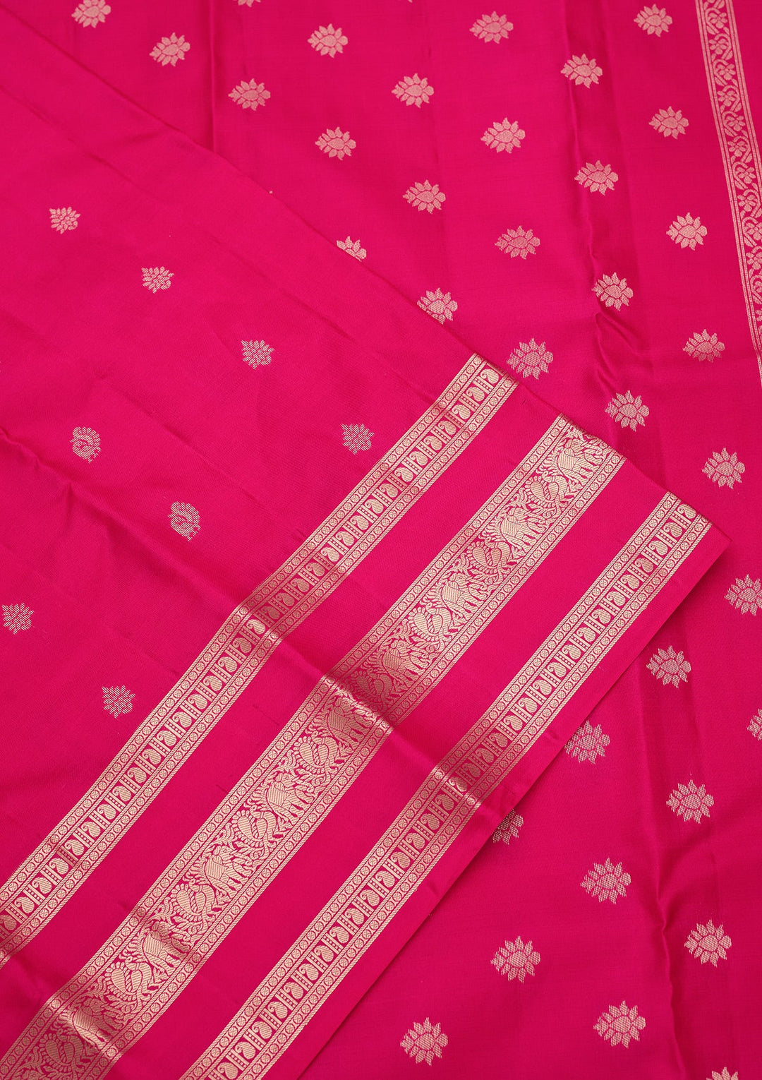 Magenta Pink Zariwork (Gold) Pure Silk Silk_Saree