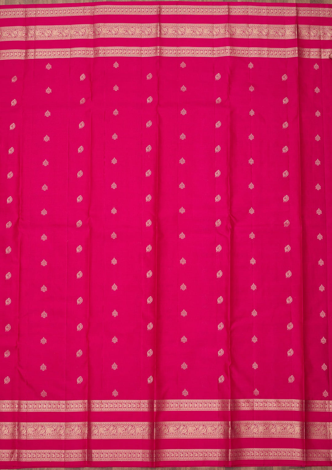 Magenta Pink Zariwork (Gold) Pure Silk Silk_Saree