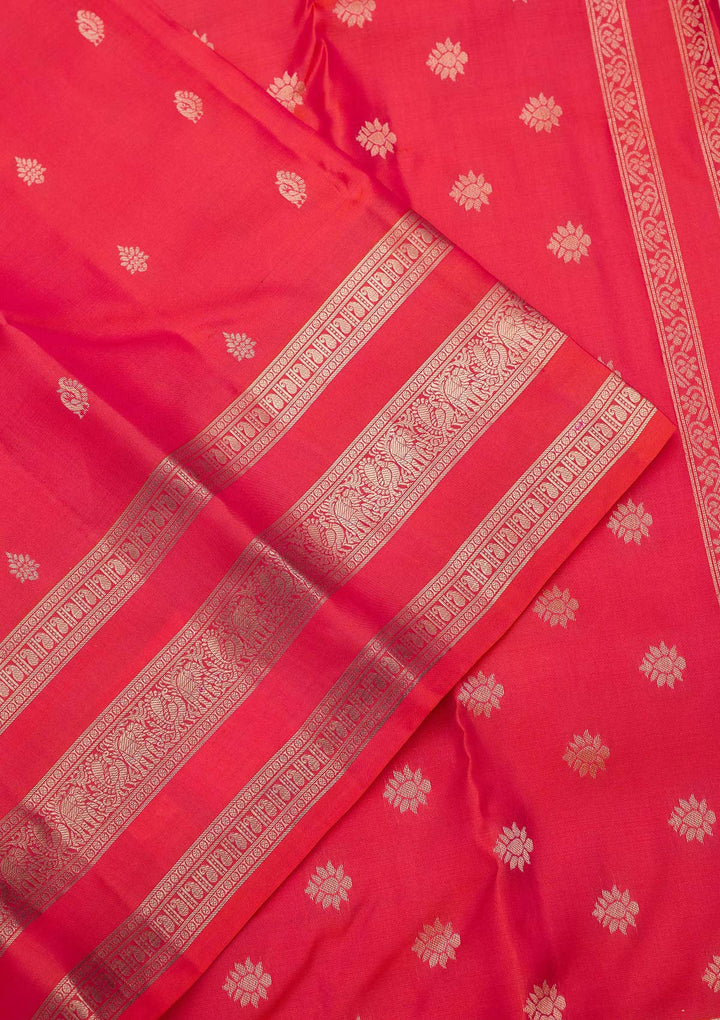 Rani Pink Zariwork (Gold) Pure Silk Silk_Saree