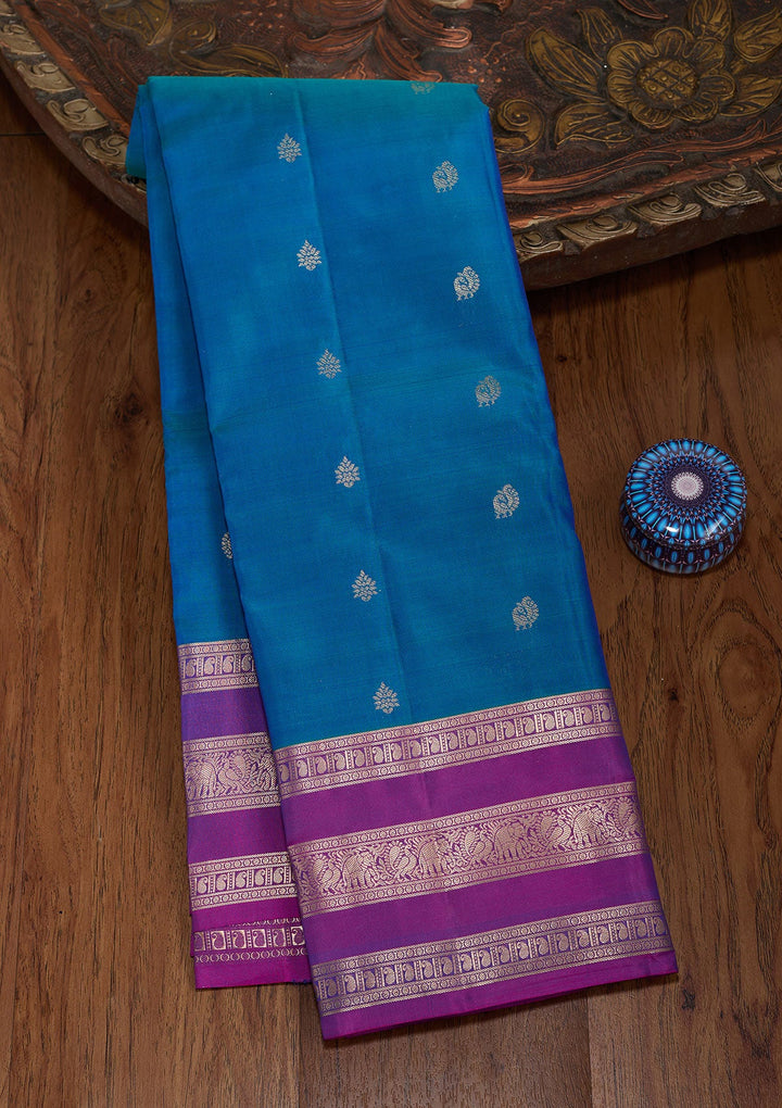 Royal Blue Zariwork (Gold) Pure Silk Silk_Saree