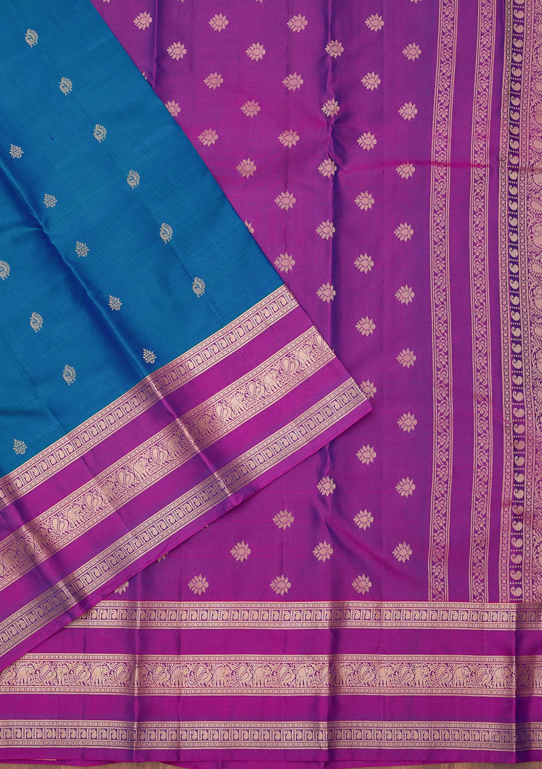 Royal Blue Zariwork (Gold) Pure Silk Silk_Saree