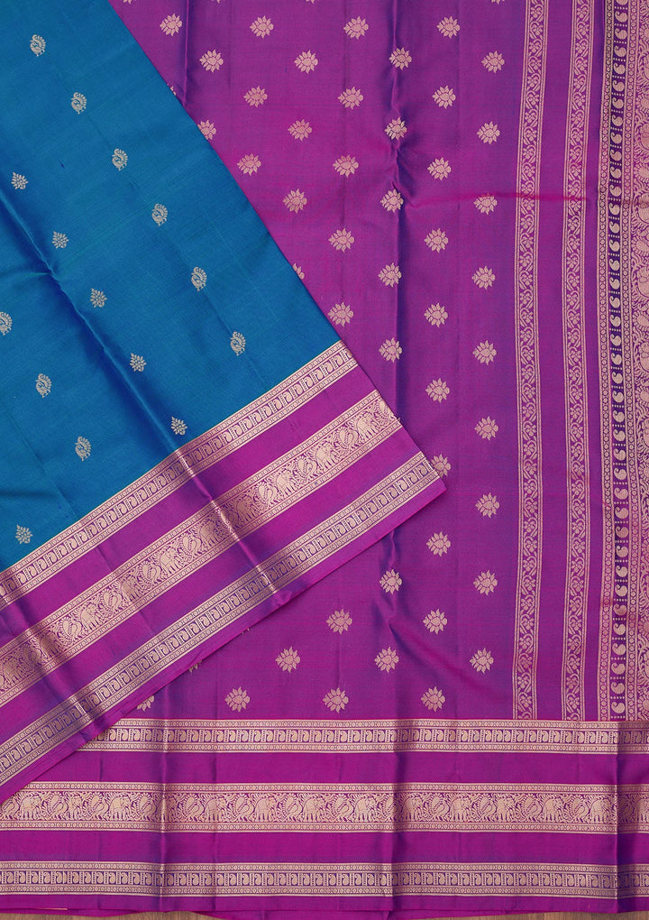 Royal Blue Zariwork (Gold) Pure Silk Silk_Saree
