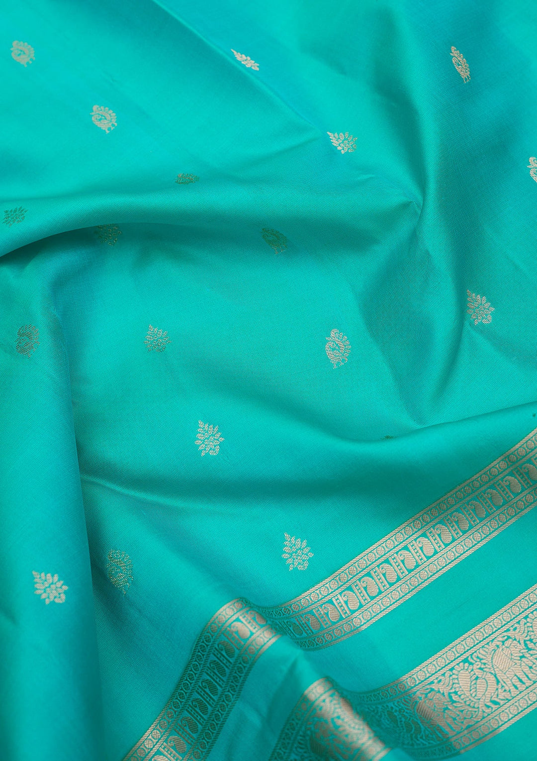 Sky Blue Zariwork (Gold) Pure Silk Silk_Saree