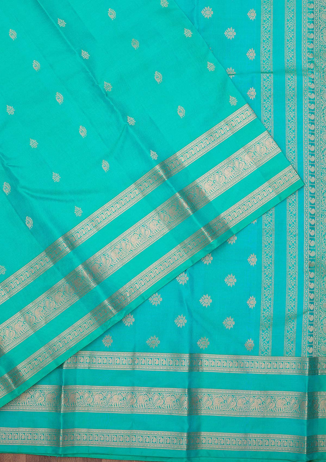 Sky Blue Zariwork (Gold) Pure Silk Silk_Saree