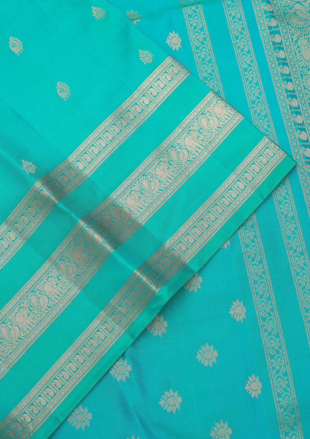 Sky Blue Zariwork (Gold) Pure Silk Silk_Saree
