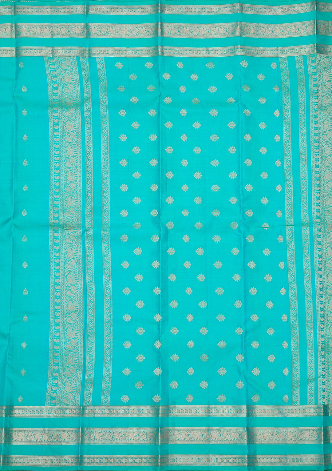 Sky Blue Zariwork (Gold) Pure Silk Silk_Saree
