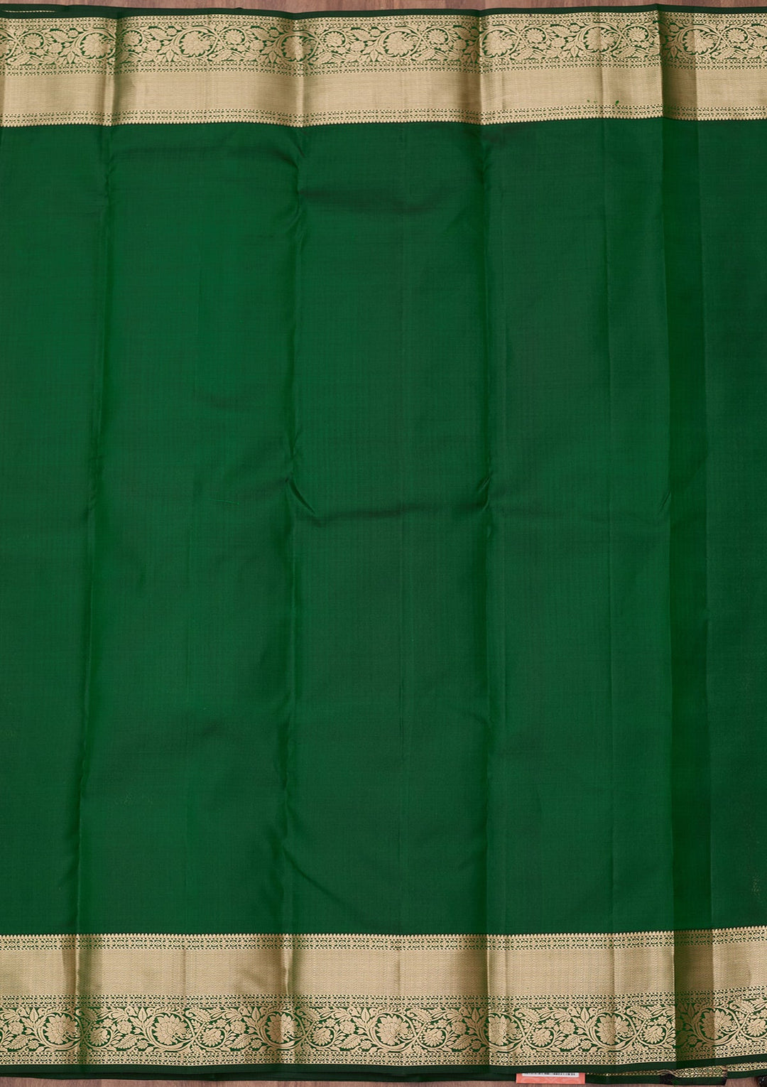 Bottle Green Zariwork (Silver) Pure Silk Silk_Saree