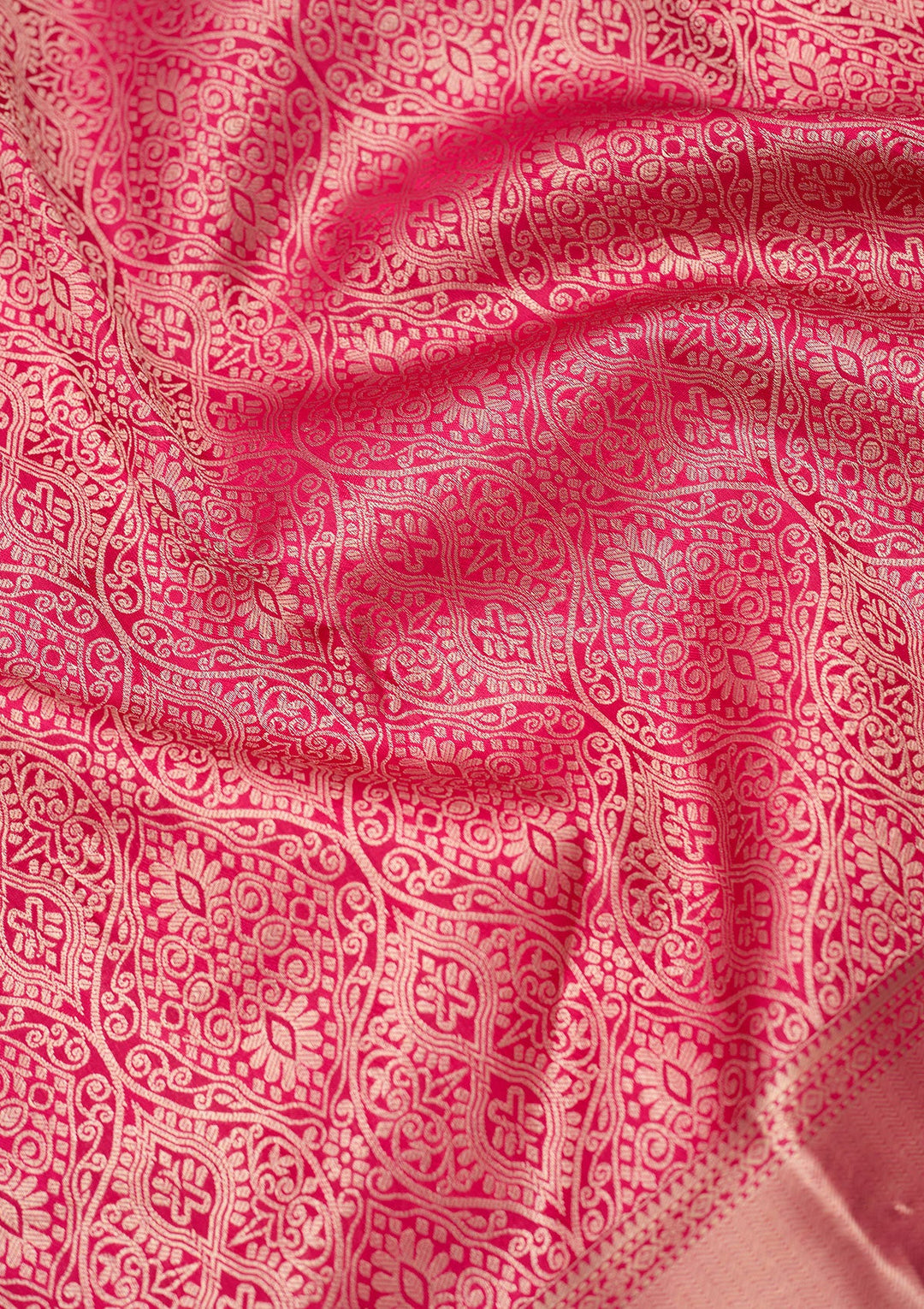 Rani Pink Zariwork (Silver) Pure Silk Silk_Saree