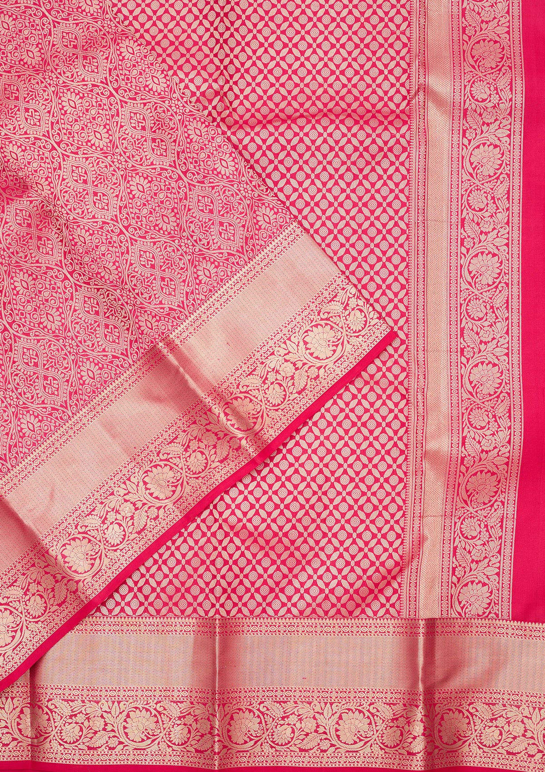 Rani Pink Zariwork (Silver) Pure Silk Silk_Saree