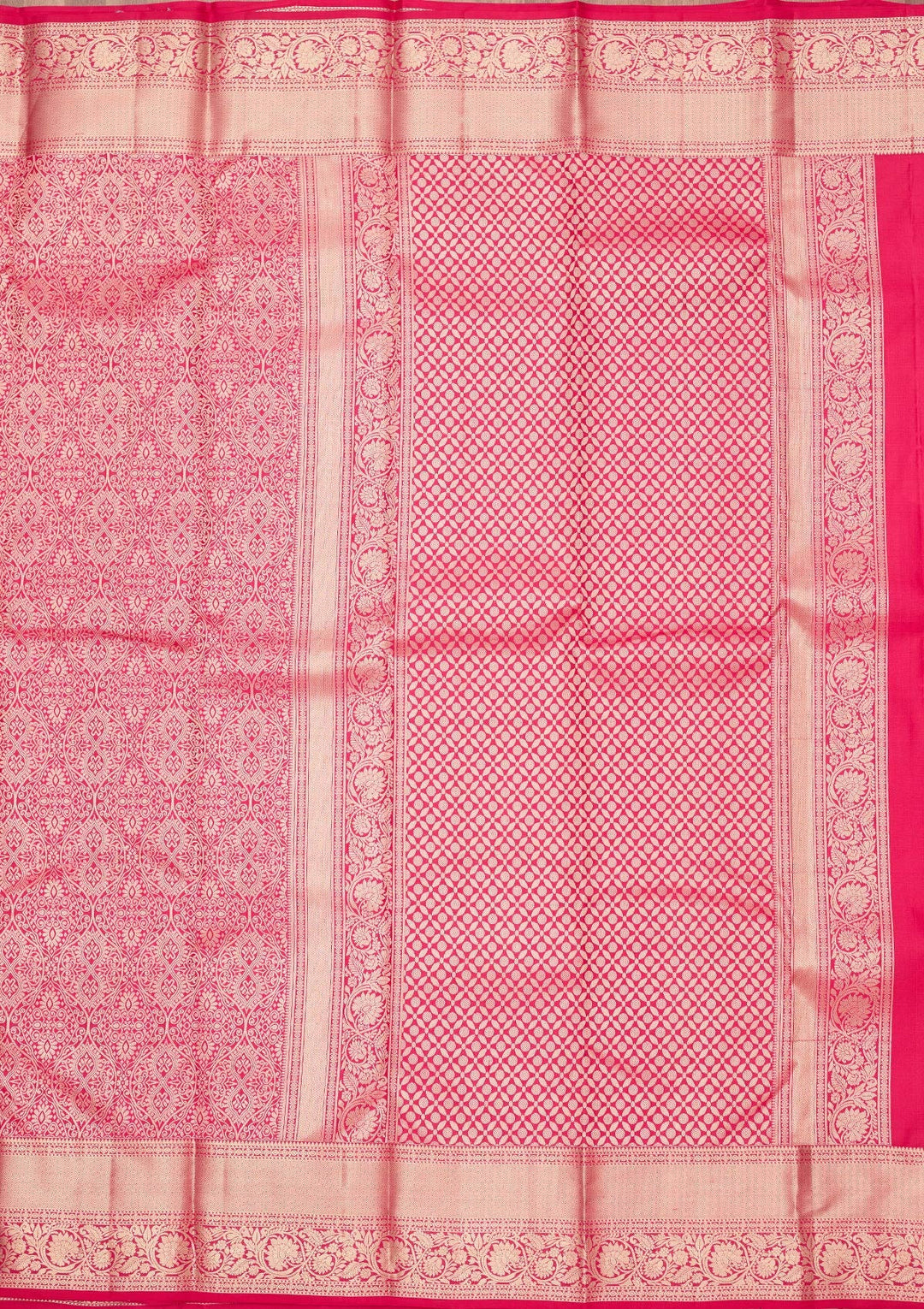 Rani Pink Zariwork (Silver) Pure Silk Silk_Saree