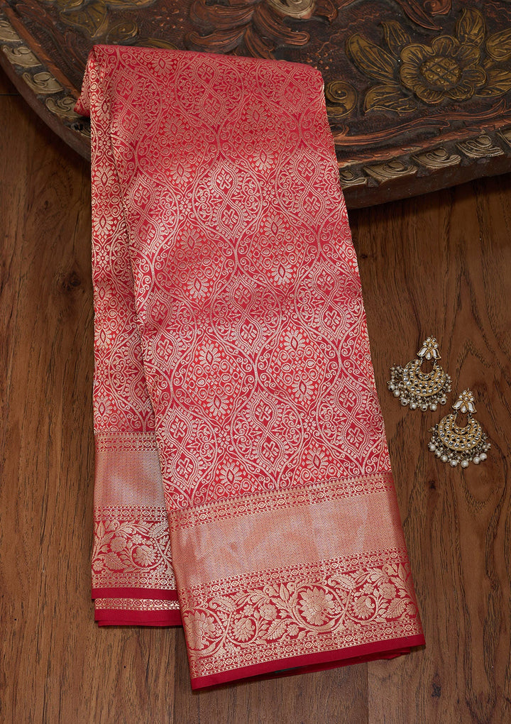 Red Zariwork (Silver) Pure Silk Silk_Saree