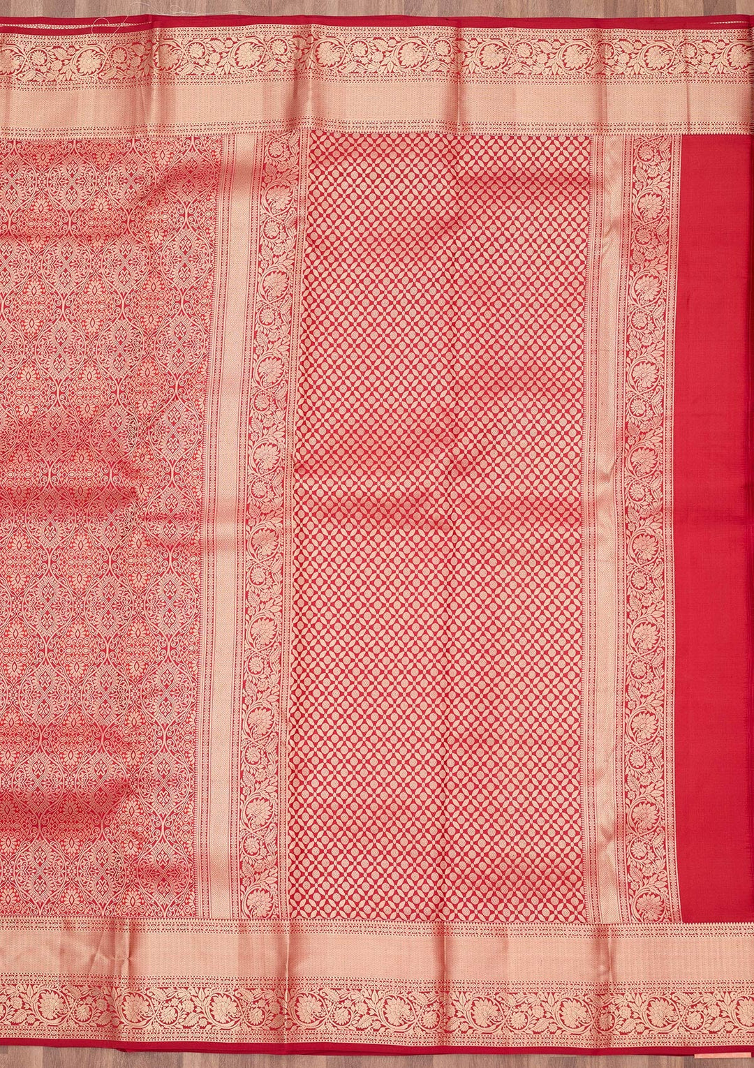 Red Zariwork (Silver) Pure Silk Silk_Saree